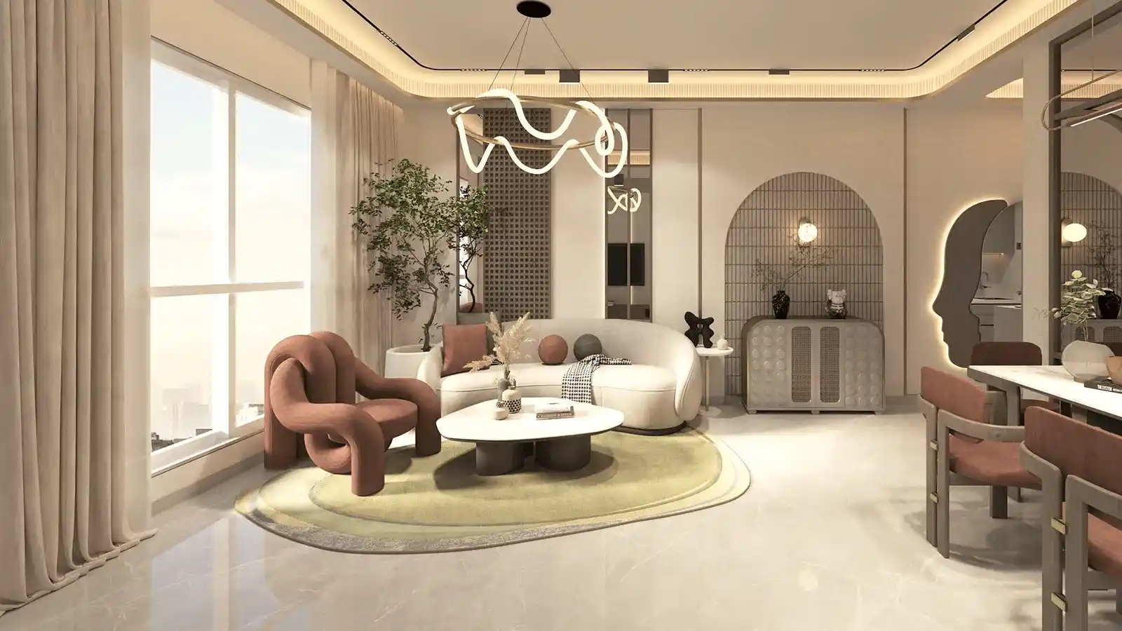 Singhania Archee Icon City Living Room Design