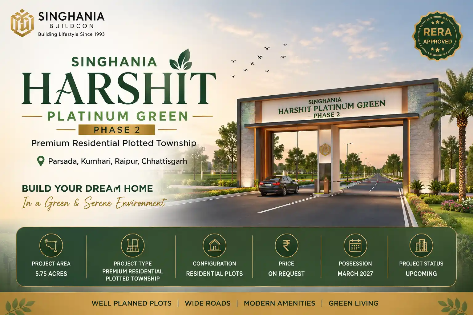 Singhania Harshit Platinum Green Phase 2 Raipur Banner